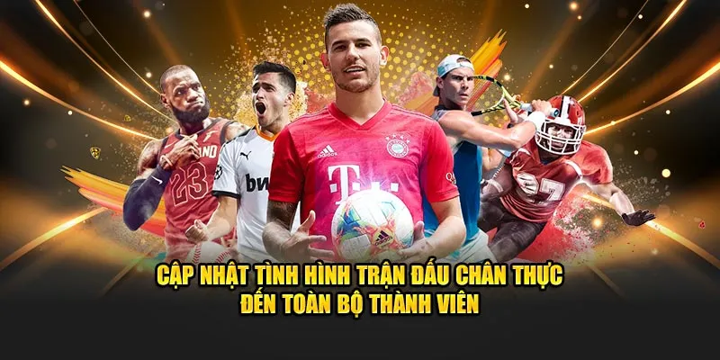 Cập nhật tình hình trận đấu chân thực đến toàn bộ thành viên