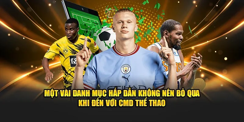Một vài danh mục hấp dẫn không nên bỏ qua khi đến với CMD thể thao